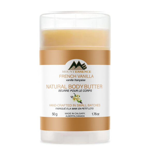 Mount Essence French Vanilla Body Butter – Rich Hydration, Plant-Based with Mango Butter, Organic Virgin Coconut Oil & Natural Aroma 50g(1.76oz)