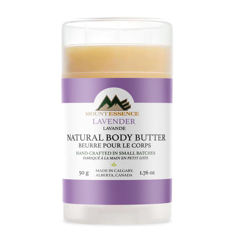 Mount Essence Lavender Body Butter – Rich Hydration, Plant-Based with Mango Butter, Organic Virgin Coconut Oil & Calming Lavender 50g(1.76oz)