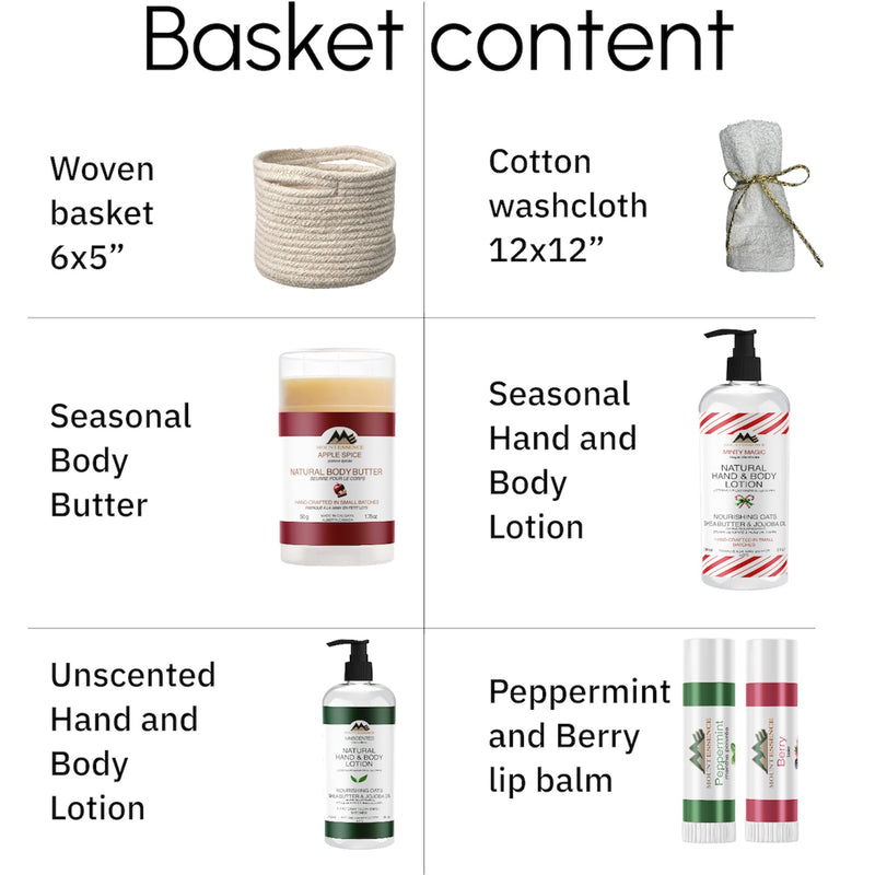 Holiday Gift Basket – Natural Hand and Body Care Set (Limited Edition)