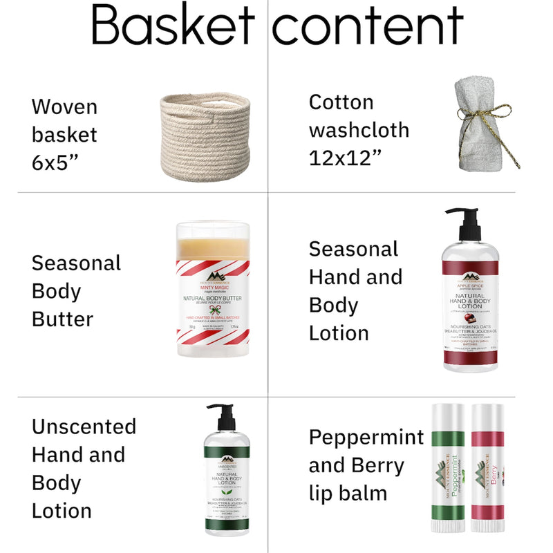 Holiday Gift Basket – Natural Hand and Body Care Set (Limited Edition)