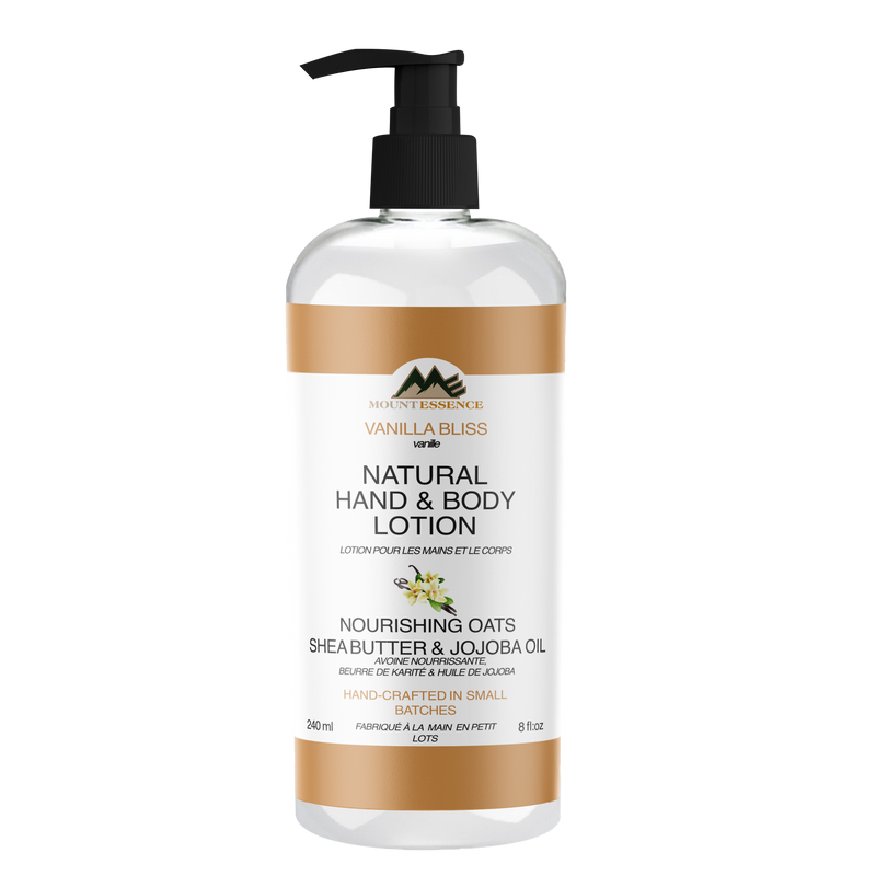 bottle of vanilla bliss hand and body lotion front