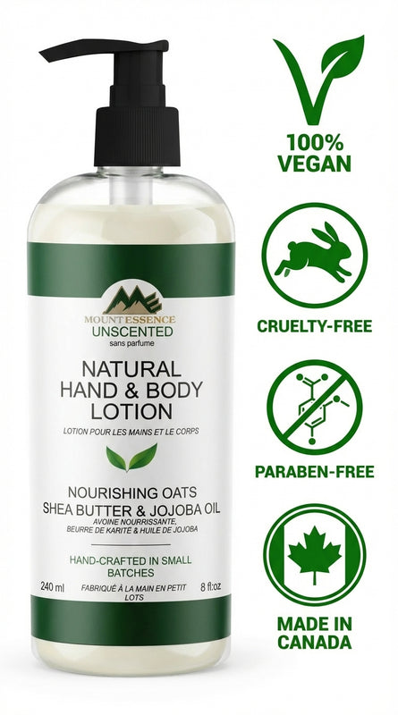 Mount Essence Unscented Natural Hand & Body Lotion – 240ml (8fl oz)