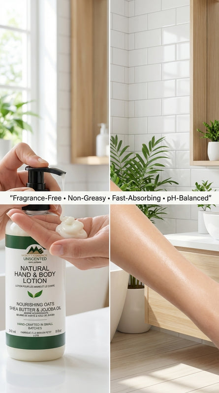 Mount Essence Unscented Natural Hand & Body Lotion – 240ml (8fl oz)