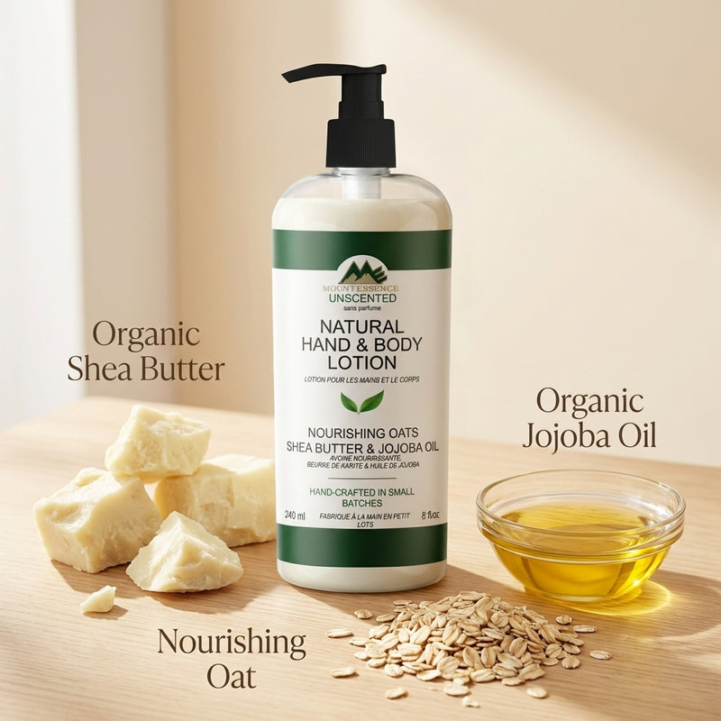 Mount Essence Unscented Natural Hand & Body Lotion – 240ml (8fl oz)